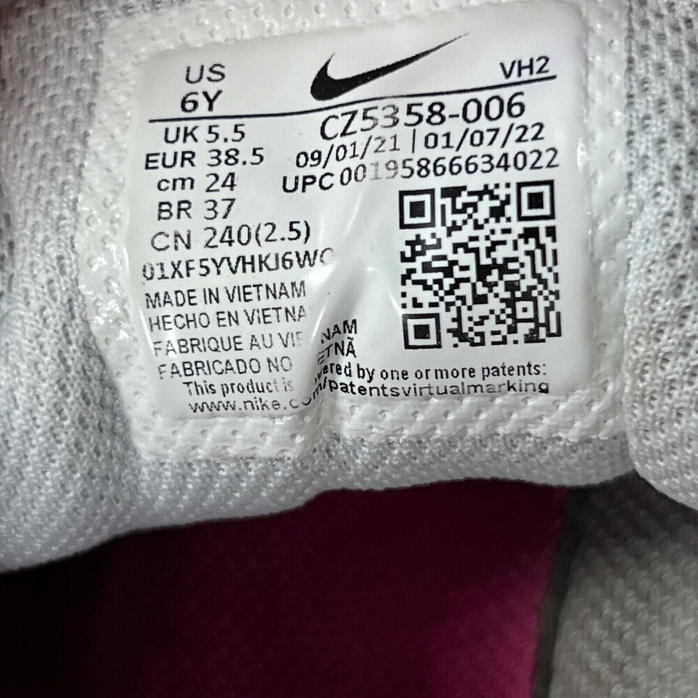 Nike Air Max Youth Sneakers White Pink Black Athletic Shoes Sz 6Y - Picture 5 of 16